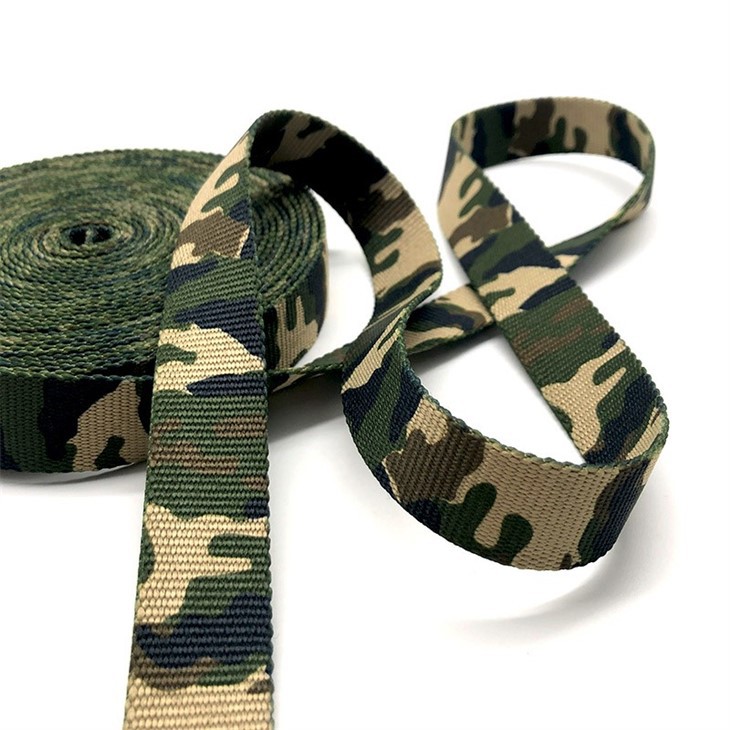 1 inch Woodland Camo Webbing