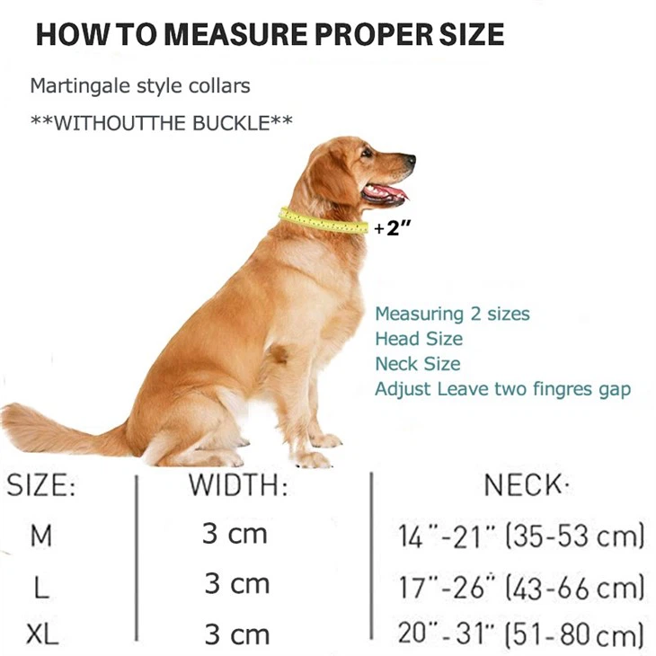tactical Nylon Martingale dog Collars For Large Dogs